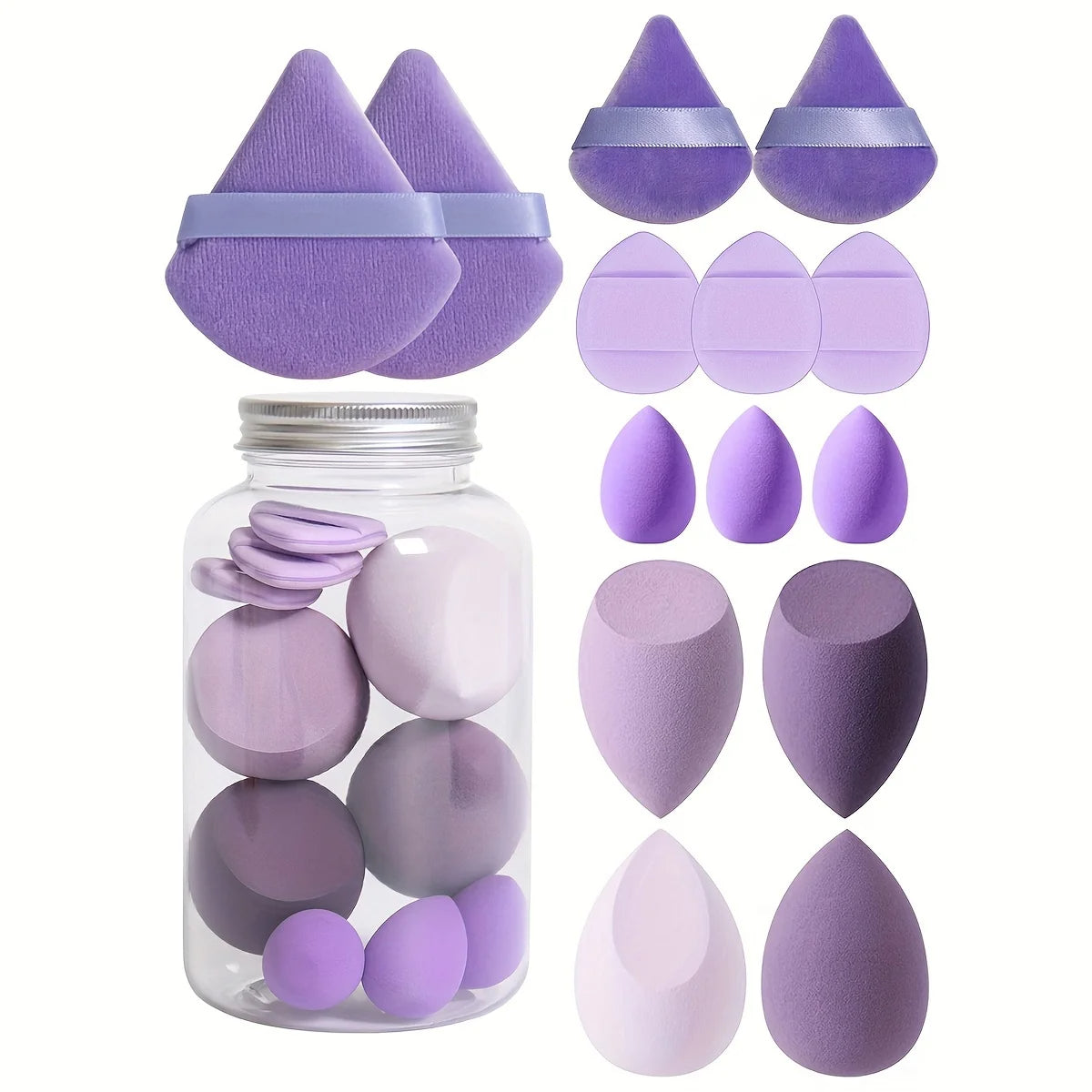 Set 14 Éponges Maquillage Triangulaires