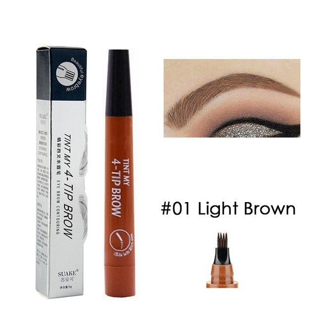 Crayon Sourcils Liquide Waterproof – 4 Pointes
