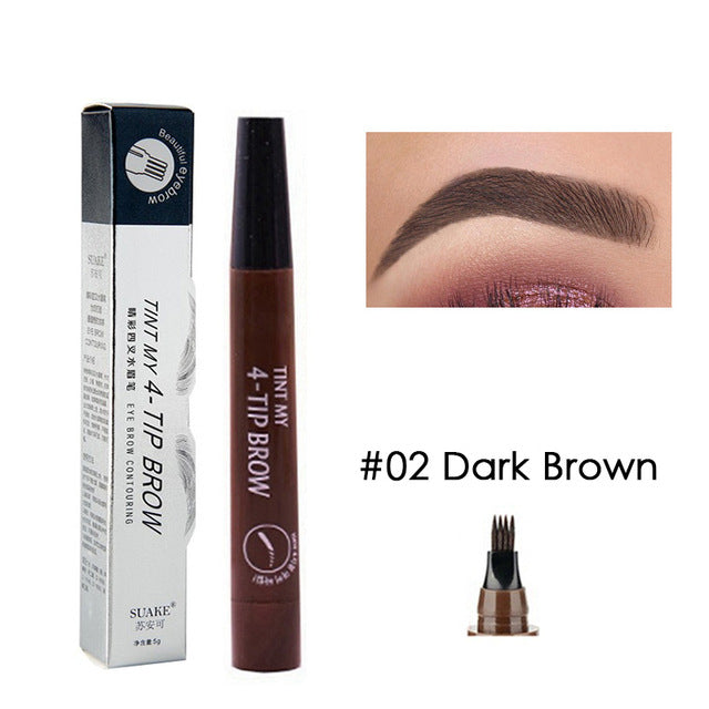 Crayon Sourcils Liquide Waterproof – 4 Pointes